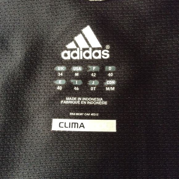 ADIDAS CLASSIC BLACK CLIMA COOL SHIRT MEDIUM - Picture 5 of 7